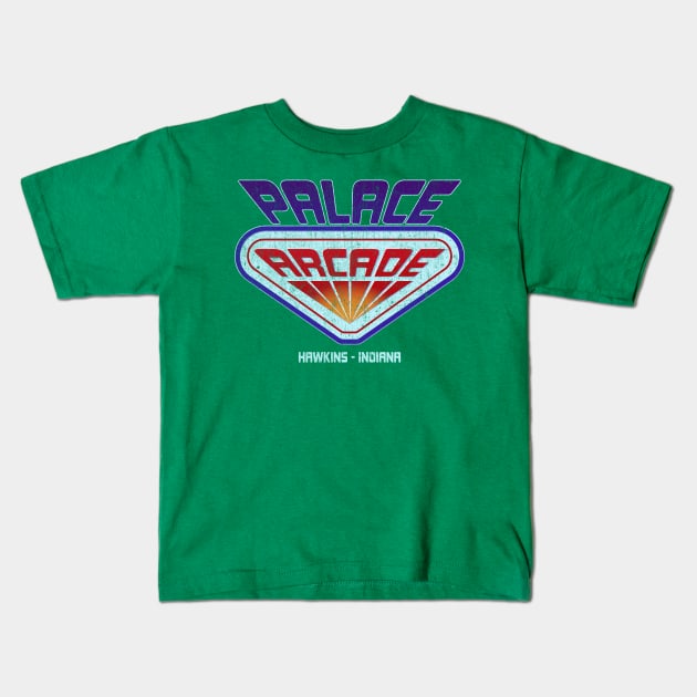 Stranger Things Palace Arcade Kids T-Shirt by rustenico